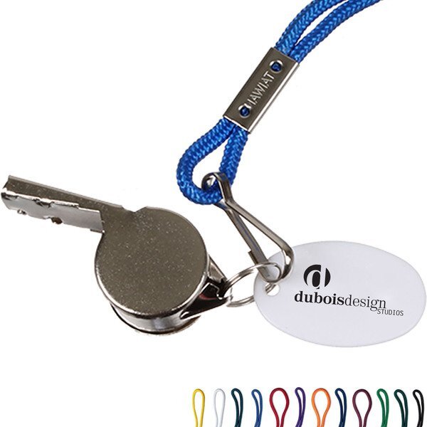 Metal Whistle w/ Lanyard