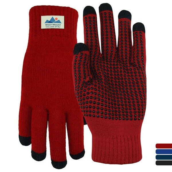 Acrylic 5-Finger Touchscreen Gripper Gloves
