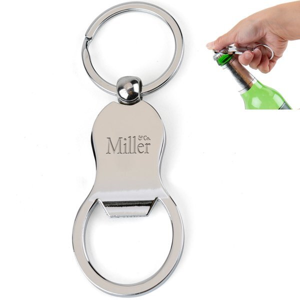 Chrome Bottle Opener Key Tag