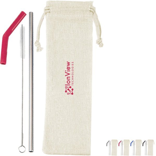 Reusable Stainless Steel Straw Set