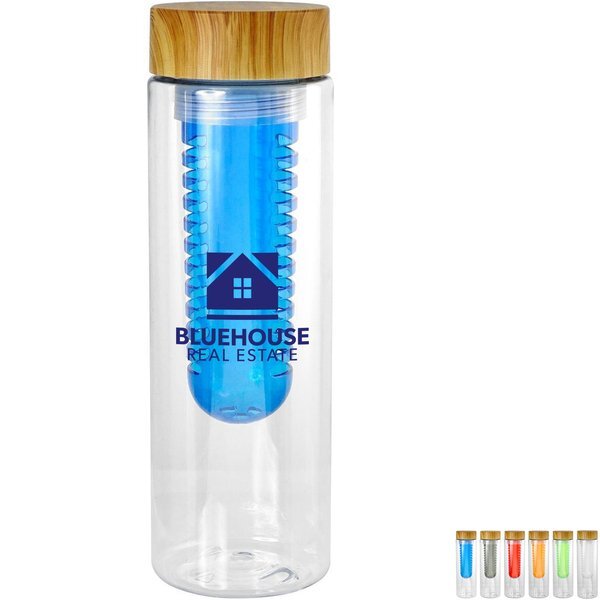 Bamboo Lid Bottle w/ Colorful Infuser, 24oz.