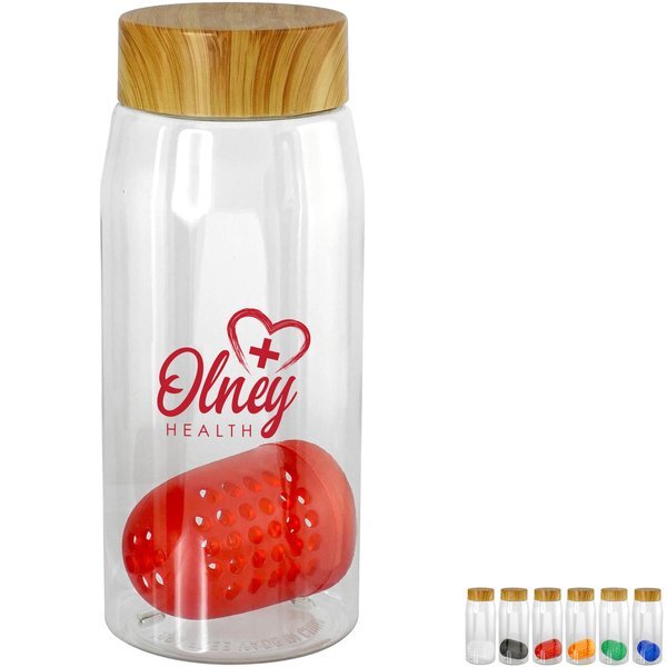 Bamboo Lid Bottle w/ Colorful Floating Infuser, 25oz.
