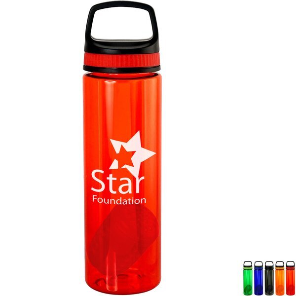 Handy Band-It Colorful Bottle w/ Floating Infuser, 24oz.