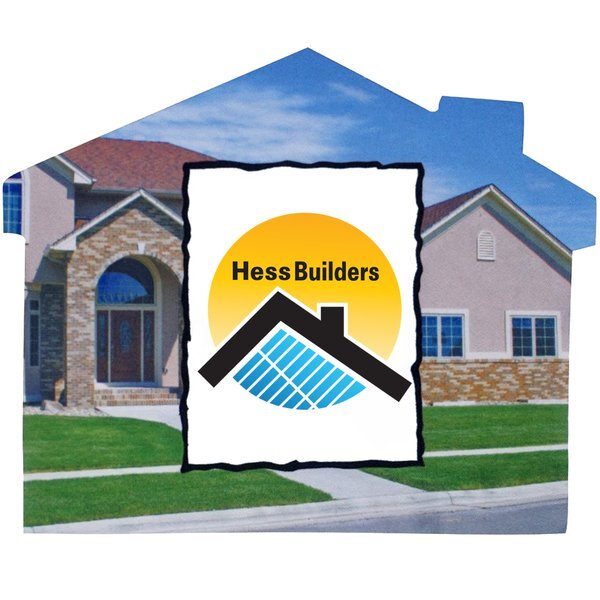 House Shaped Microfiber Cleaning Cloth, Full Color Imprint