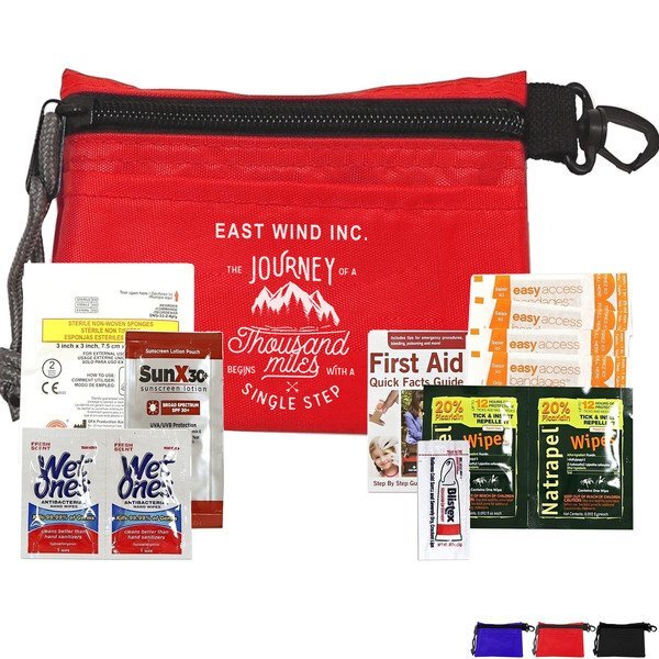 Silver Outdoor Sun & Bug First Aid Kit