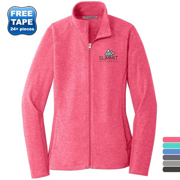 Port Authority® Heather Microfleece Ladies' Full-Zip Jacket
