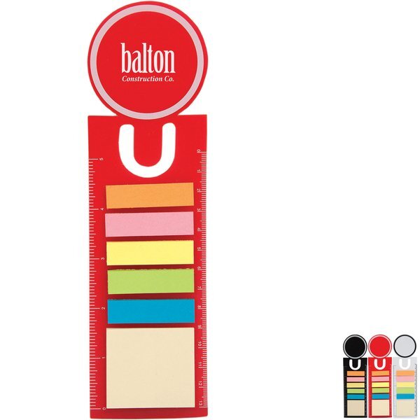 Circle Bookmark Ruler w/ Sticky Notes & Flags