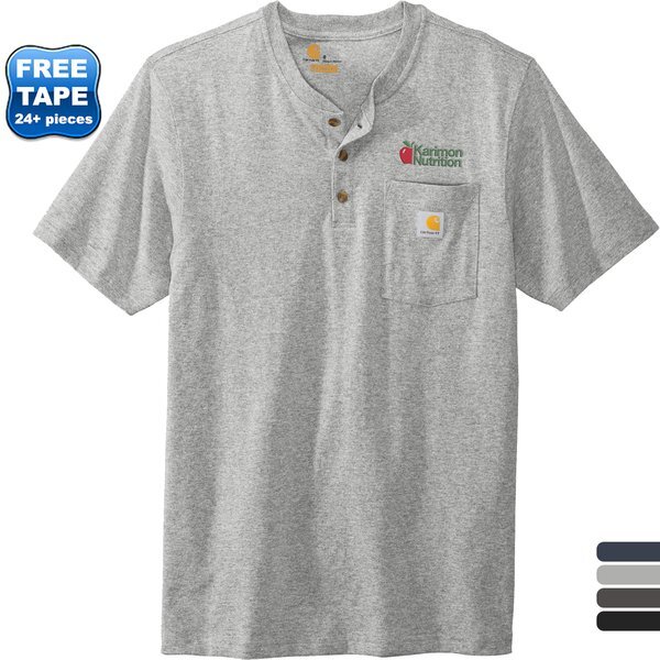 Carhartt® Short Sleeve Men's Henley Work T-Shirt