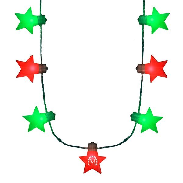 Christmas Stars Light Up LED Necklace