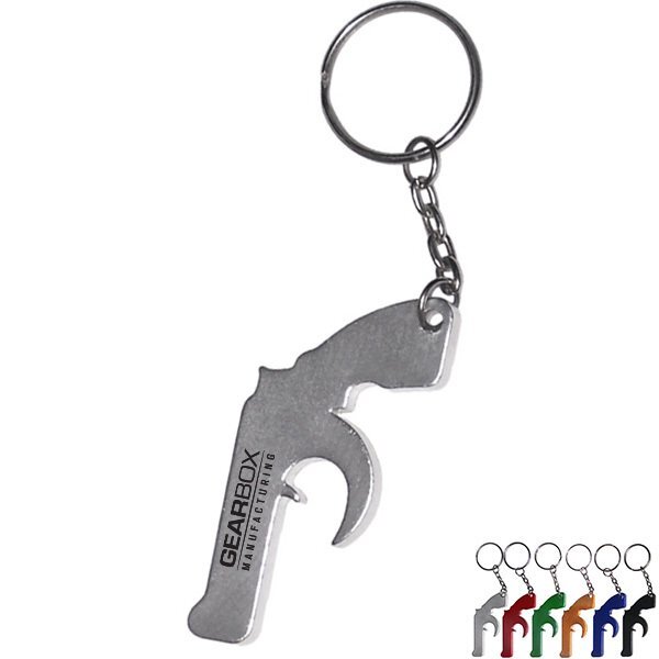 Gun Aluminum Bottle Opener Key Chain