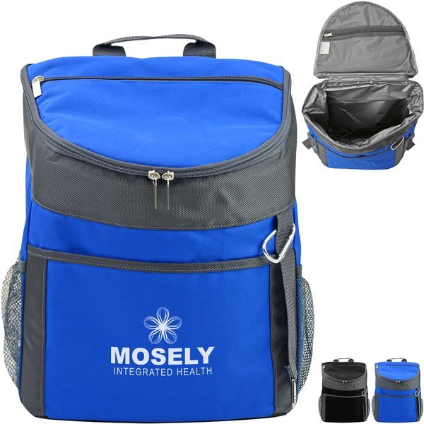Twenty-Eight Can Polyester Backpack Cooler