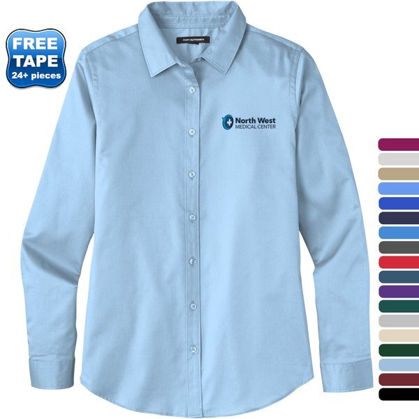 Port Authority® Long Sleeve SuperPro™ React™ Twill Ladies' Shirt