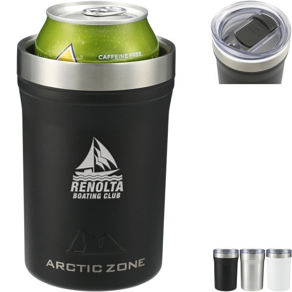 Ozark Trail 4-in-1 Vacuum Can Cooler, 12 oz, Gray 