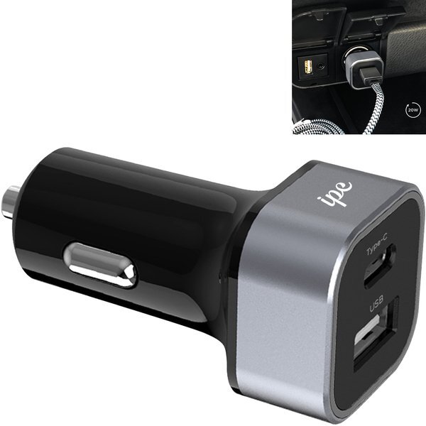 Dual USB-C & USB-A Fast Charging Car Charger