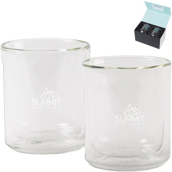 Corkcicle Clear Mug Glass Set of Two