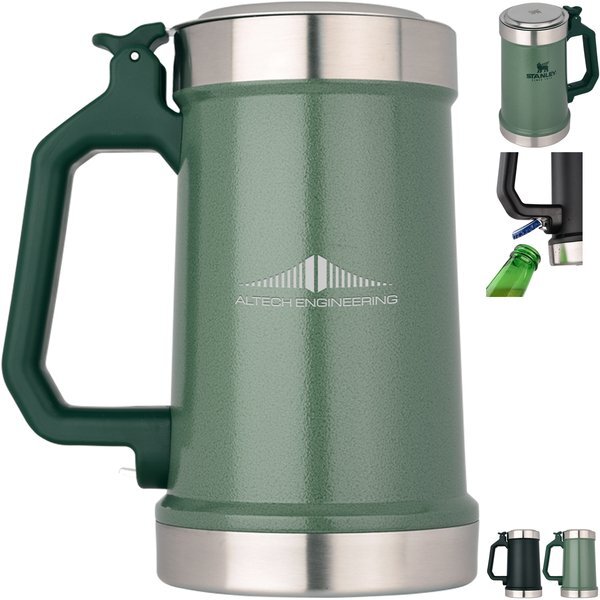 Stanley Classic Beer Stein with Bottle Opener, 24 oz Insulated Beer Party  Mug and Tumbler