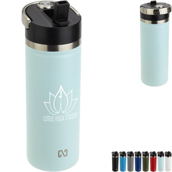 18oz Stainless Steel Water Bottle with Flip Top Lid