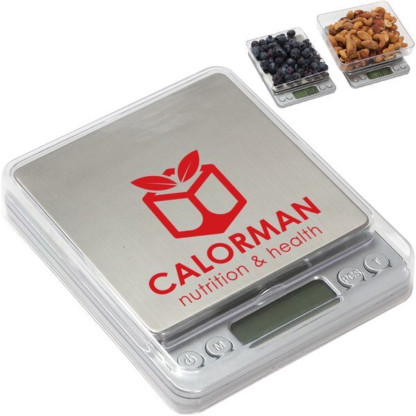 Easy measure digital kitchen scale with food tray