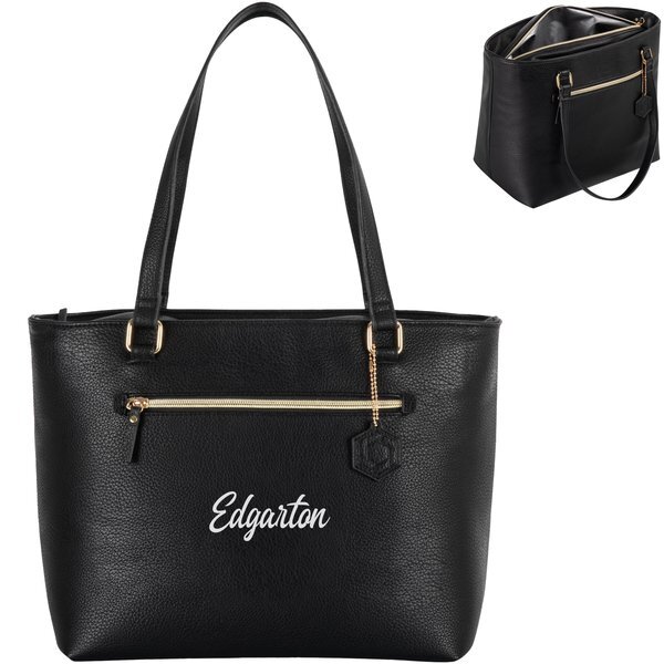 Uptown Vegan Pebble Leatherette Cooler Tote