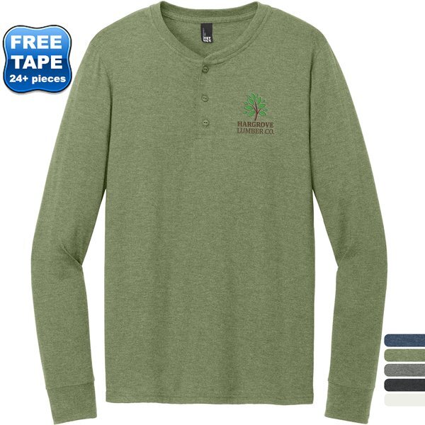 District Perfect Tri Long Sleeve Henley, Product