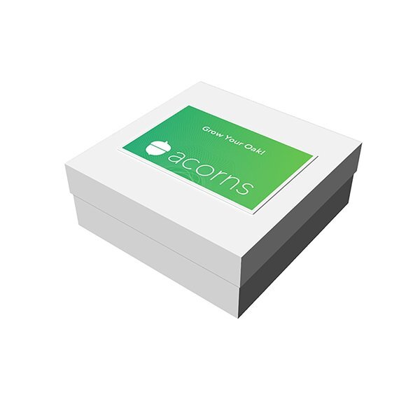 White Deluxe Gift Box, 8" x 8" x 3"