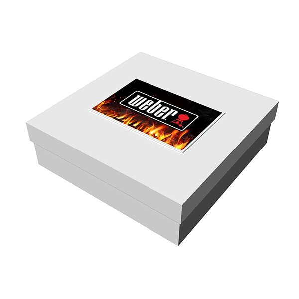 White Deluxe Gift Box, 10" x 10" x 3"