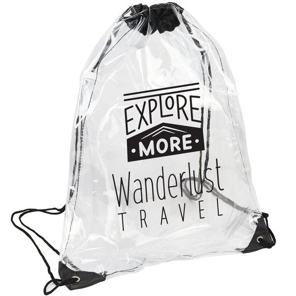Promotional Clear Drawstring Backpacks