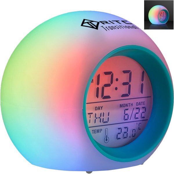Round Color Changing LED Alarm Clock