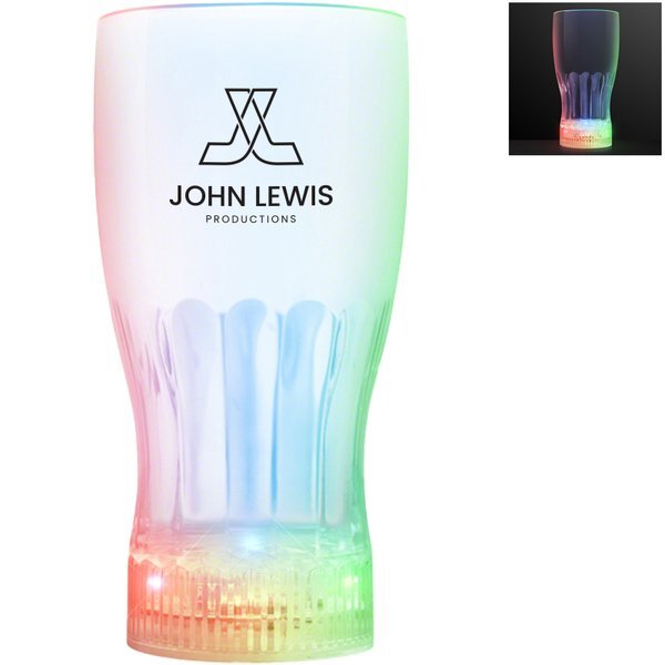 Light Up LED Plastic Cola Glass, 12oz.