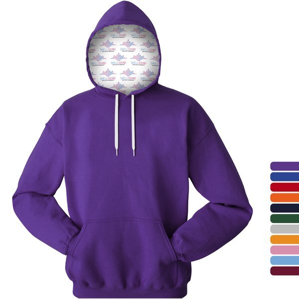 Cotton/Poly Fleece Full Color Unisex Pullover Hoodie