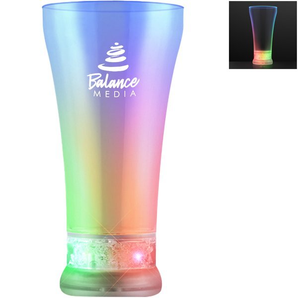 Light Up Multicolor LED Plastic Pilsner Glass, 12oz.