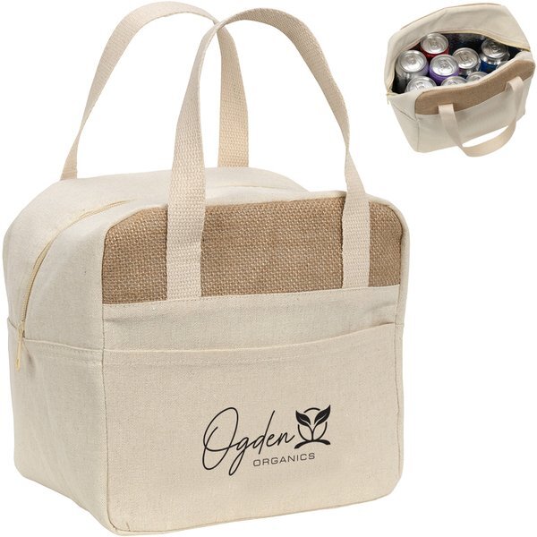 Savanna Jute & Recycled Cotton 8-Can Cooler Bag