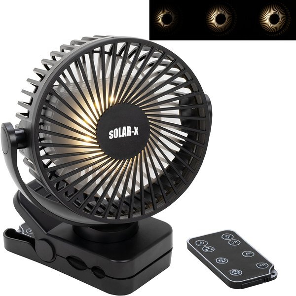 Zephyr Clip Fan w/ Power Bank, Light & Remote Control