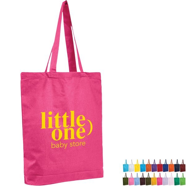 Economical Colored Tote Bag with Bottom Gusset