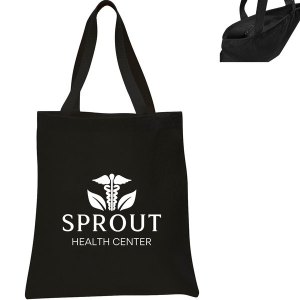 Zippered Colored Promotional Tote Bag