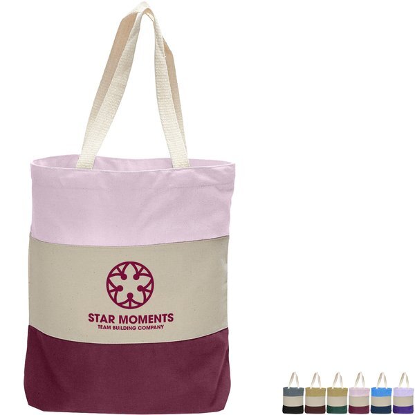 Cotton Canvas Tri Color Bag