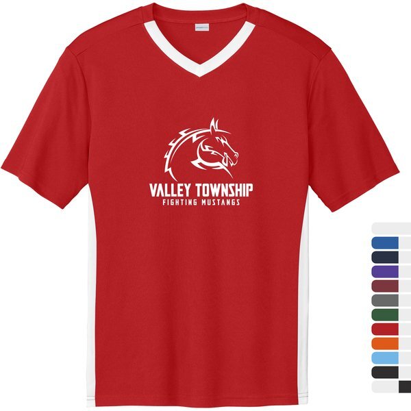 Sport-Tek® Competitor™ United Poly Youth V-Neck Tee