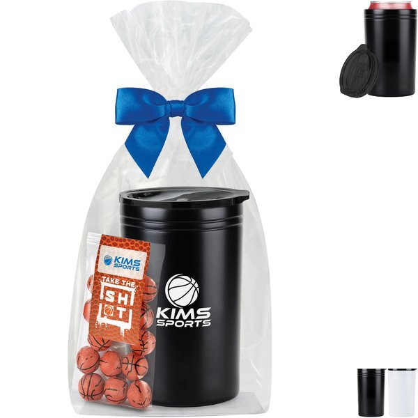 Chocolate Basketballs & Tumbler/Can Insulator Gift Set