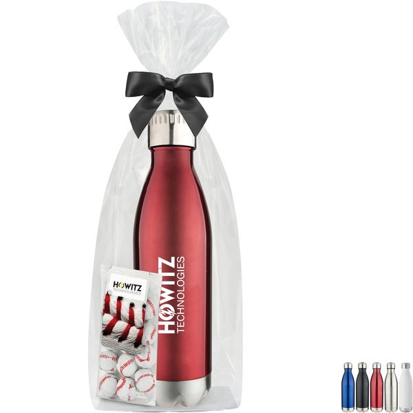 Chocolate Baseballs & Vacuum Insulated Bottle Gift Set