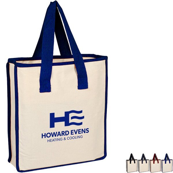 Accent Color Canvas Shopping Bag