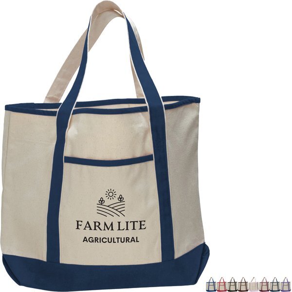 Colored Cotton Ocean Front Shopping Tote Bag