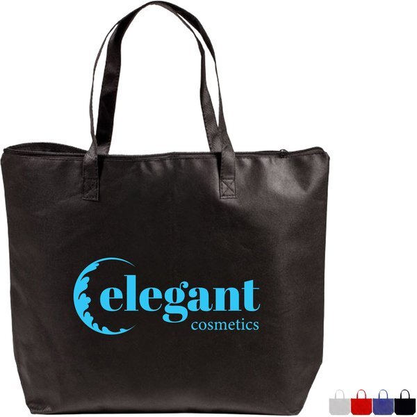 Colored Zippered Non Woven Tote Bag