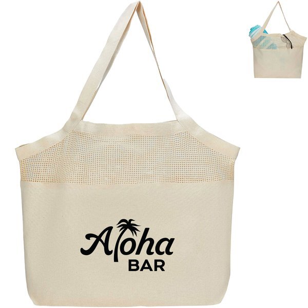 Cotton Mesh Beach Bag