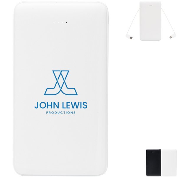 Power Bank w/ Integrated Cables, 10000mAh