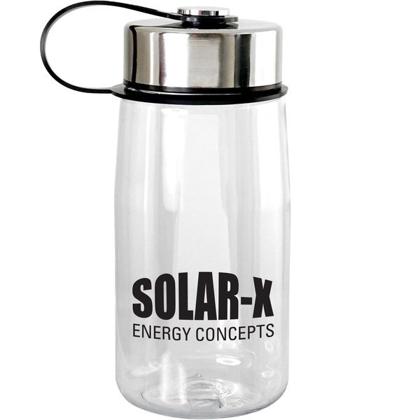 Metal Lanyard Lid Water Bottle, 18oz.