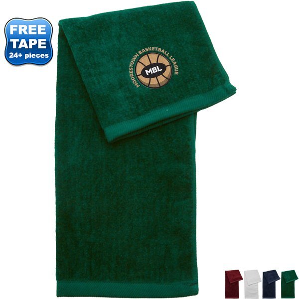 Cotton Terry Velour Sports Towel, 16" x 25"