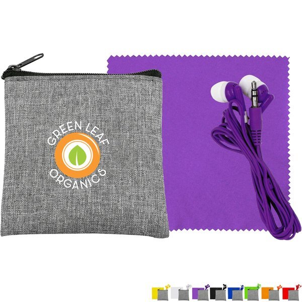 Recycled Ear Bud & Cloth Set