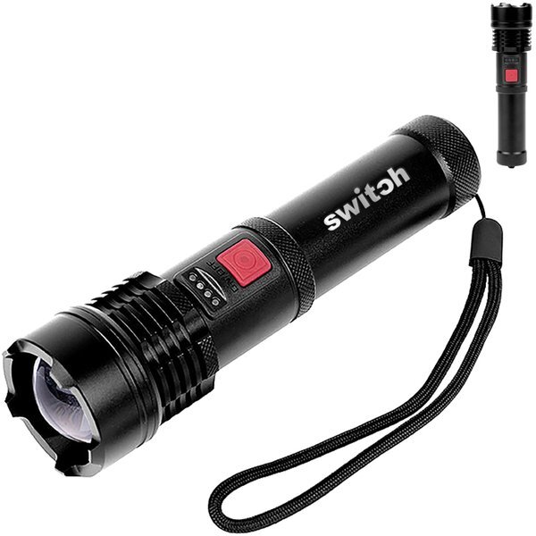 TBD 800LM Metal Flashlight with 1500mAh Rechargeable Battery