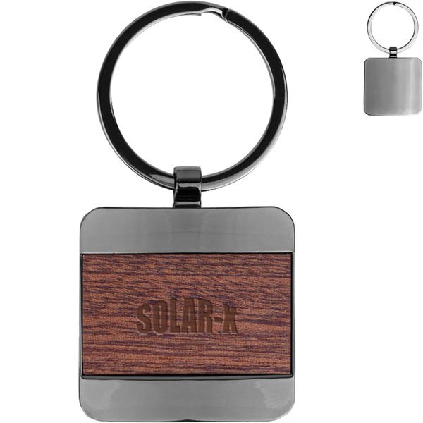 Bolton Square Wood Key Chain