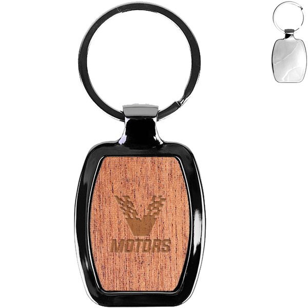 Revere Oval Wood Key Chain